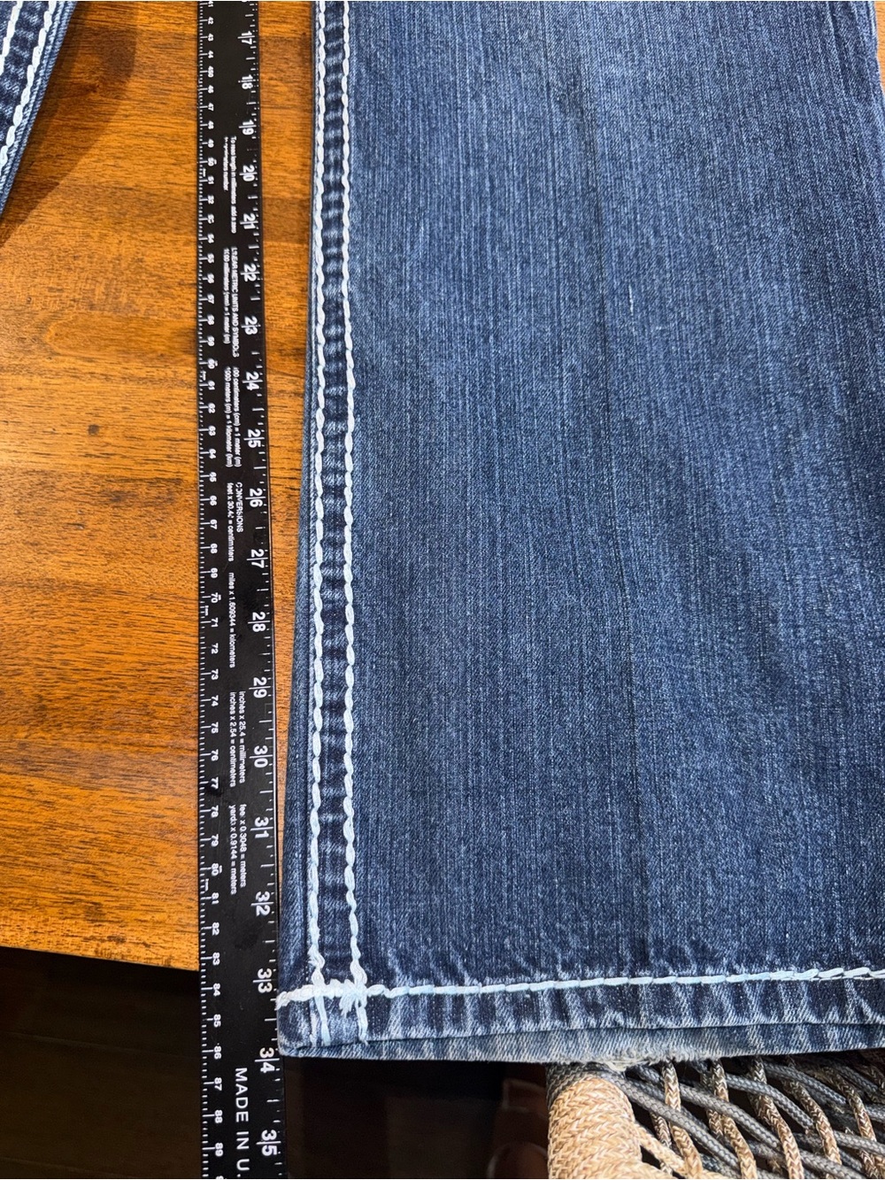 True Religion Ricky Jeans Mens 42x34 Relaxed Straight Stretch Denim Pants - Picture 8 of 8